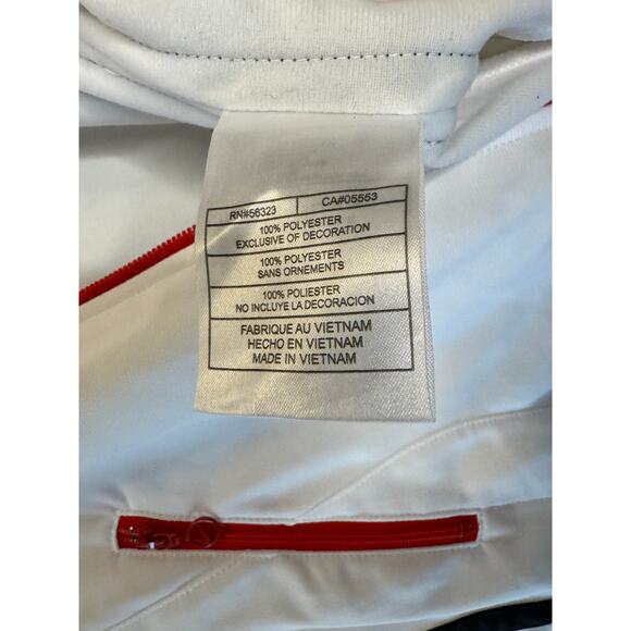 Nike Red and White Retro Track Jacket with Black Accent - Picture 5 of 6